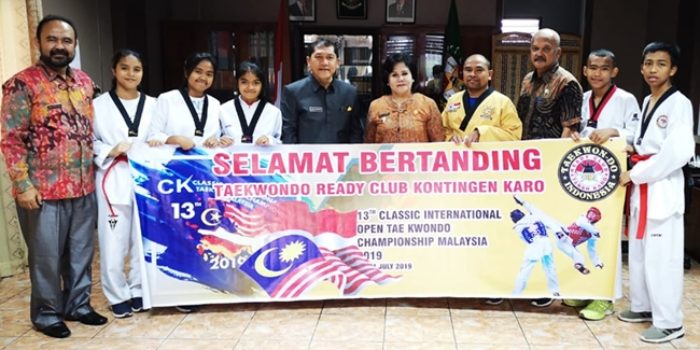 Bupati Dukung Atlet Taekwondo Karo di Kejuaraan Malaysia 2019