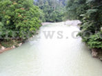 Aliran sungai di Tangkahan. Foto Hasby | Rienews.com.