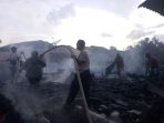 Akibat Korsleting, Tiga Unit Rumah di Sukatendel Ludes Dilalap Api