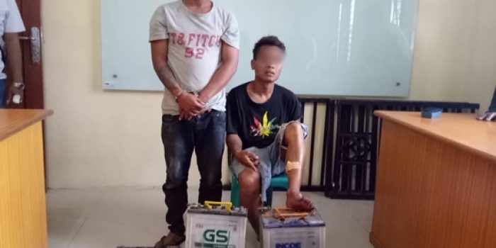 Maling Baterai Kendaraan Ditembak