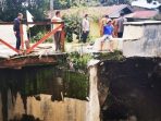 Dampak Lahar Dingin Gunung Sinabung, Jembatan Kutambaru Rusak