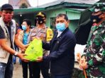 6 Ribu Paket Sembako Gubsu, Pangdam dan Kapolda Diserahkan Kepada Penyintas Erupsi Gunung Sinabung