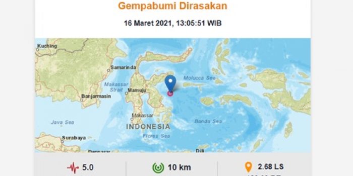 Gempa Bumi di Banggai Laut, Warga Rasakan Guncangan 2 Detik