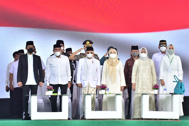 Wakil Presiden Ma'ruf Amin dalam acara Barus Bersholawat, menegaskan, Barus titik nol peradaban Islam di Nusantara. Foto Ist | Rienews.com.