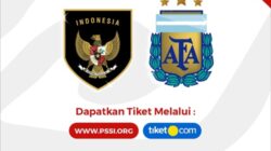 Pertandingan Timnas Indonesia melawan Timnas Argentina pada 19 Juni 2023, tiket.com ditunjuk PSSI mitra resmi penjualan tiket.