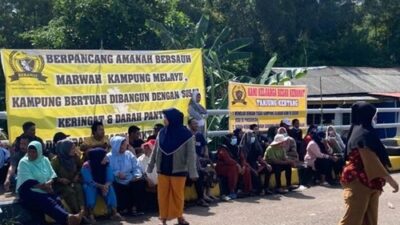 Relokasi warga Pulau Rempang, Batam, Provinsi Kepualaun Riau. Masyarakat menolak rencana direlokasi. Foto walhiriau.or.id.