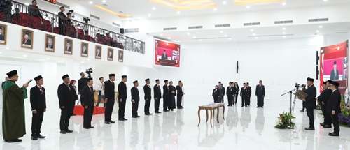 Pelantikan anggota KPU daerah, 8 Februari 2024. Foto Dok. KPU.