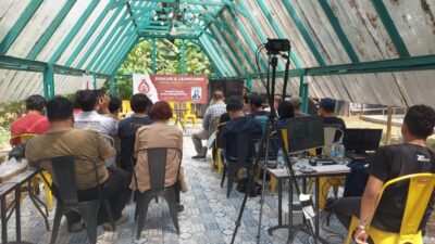 Deklarasi pendirian serikat buruh Solidaritas Pekerja CNN Indonesia (SPCI) pada Sabtu, 30 Agustus 2024. Foto Aliansi Jurnalis Independen (AJI).