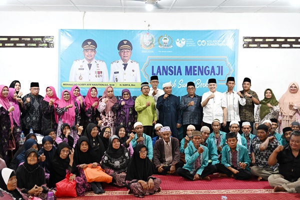 Kepala Dinas Sosial Sumut Asren Nasution menghadiri acara Hari Lanjut Usia Nasional ke-29 Tahun, yang berlangsung di UPTD Pelayanan Sosial Lanjut Usia Binjai, Jalan Perintis Kemerdekaan Binjai, Kelurahan Cengkeh Turi, Kota Binjai, Sabtu, 31 Mei 2025. Foto Munawar Harahap.