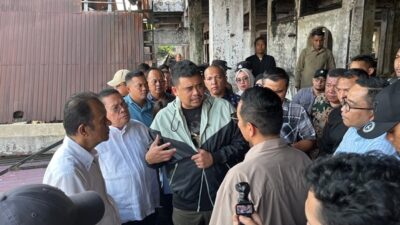 Gubernur Sumatera Utara Bobby Nasution meninjau Pajar Horas Siantar di Jalan Merdeka, Kota Pematang Siantar pada Minggu,15 Juni 2025. Foto Istimewa.