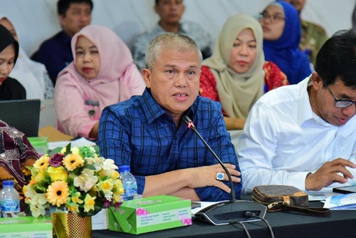 Anggota Komisi IX DPR RI, Sahidin menyoroti dugaan ribuan tuan Pelayanan Pemenuhan Gizi (SPPG) dalam pelaksanaan program Makanan Bergizi Gratis (MBG) saat melakukan kunjungan kerja spesifik ke Batam, Provinsi Kepulauan Riau, Kamis, 18 September 2025. Foto Kiki/dpr.go.id.