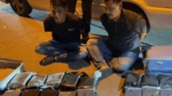 Dua tersangka jaringan sabu 20 kilogram dan pil ekstasi 20 ribu butir, sindikat narkoba lintas negara, Malaysia-Indonesia, dibekuk. Foto Humas Polri.
