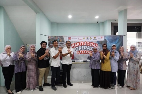 Telkom Regional 1 Sumatera dan Unit Pengumpul Zakat (UPZ) BAZNAS gelar bakti sosial operasi katarak gratis di Medan. Foto Istimewa.