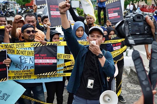 KKJ Aceh tegaskan represi terhadap Jurnalis di Aceh, preseden buruk dalam situasi penanganan darurat bencana. Foto Istimewa.