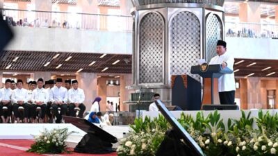 Presiden Prabowo Subianto menghadiri pengukuhan pengurus Majelis Ulama Indonesia (MUI) Masa Khidmat 2025–2030 di Masjid Istiqlal, Jakarta pada Sabtu, 7 Februari 2026. Foto: Kris/BPMI Setpres.