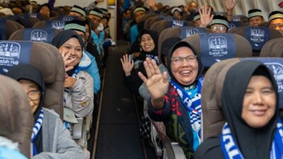 Pemberangkatan calon jemaah haji 2026. Foto Kementerian Haji dan Umrah.