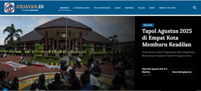 Peluncuran media alternatif Gejayan.id.