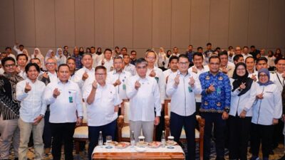 Menaker Yassierli saat membuka kegiatan Strategi dan Kick-Off Transformasi BPVP di Bekasi, Jawa Barat, Rabu, 17 Juni 2026.