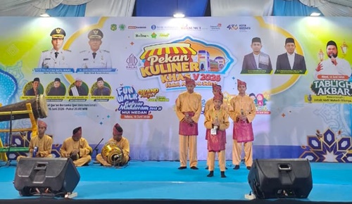 MUI Kota Medan menggelar lomba nasyid modern di Pekan Kuliner Halal, Aman dan Sehat (KHAS) V tahun 2026.