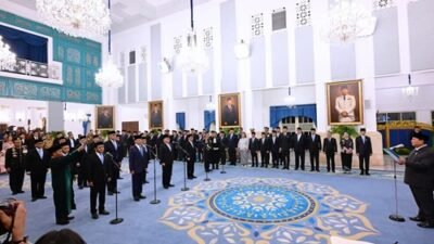 Diperingatan Hari Kesaktian Pancasila, 1 Oktober 2026, Presiden Prabowo Subianto melakukan reshuffle dan pergantian Kapolri dan Waka Polri dalam sisa masa jabatan periode tahun 2024–2029, di Istana Negara, Jakarta. Foto Muchlis Jr/BPMI Setpres.