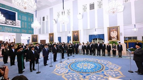Diperingatan Hari Kesaktian Pancasila, 1 Oktober 2026, Presiden Prabowo Subianto melakukan reshuffle dan pergantian Kapolri dan Waka Polri dalam sisa masa jabatan periode tahun 2024–2029, di Istana Negara, Jakarta. Foto Muchlis Jr/BPMI Setpres.